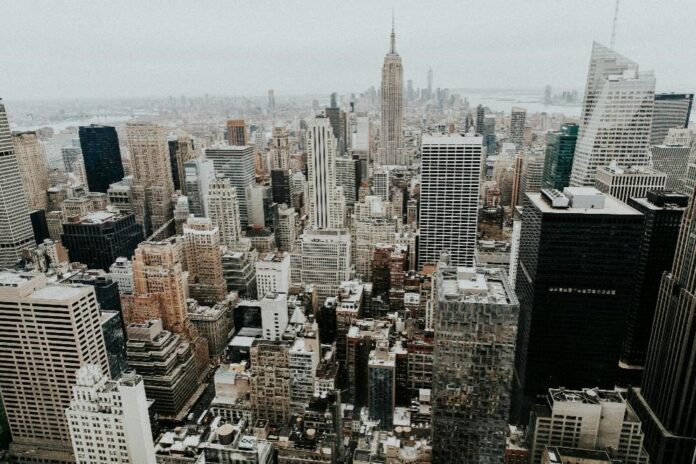 A panoramic view of New York City's skyline.